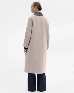 Prendas De Abrigo|SIMORRA Abrigo cuello napa Gris