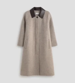 Prendas De Abrigo|SIMORRA Abrigo cuello napa Gris