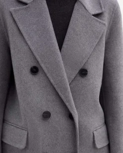 Prendas De Abrigo|Chaquetas|SIMORRA Abrigo largo cruzado Gris