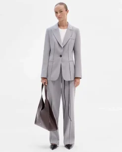 Prendas De Abrigo|Chaquetas|SIMORRA Americana entallada costuras Gris