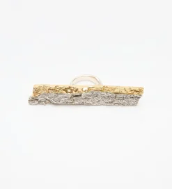 Bisutería|Fiesta|SIMORRA Anillo diseño piedra natural Oro