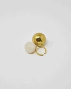 Bisutería|Fiesta|SIMORRA Anillo dorado bolas Oro