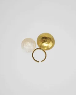 Bisutería|Fiesta|SIMORRA Anillo dorado bolas Oro