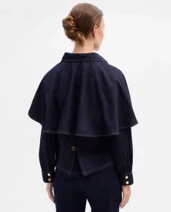 Camisas Y Blusas|SIMORRA Blusa capa denim Azul