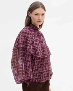 Camisas Y Blusas|SIMORRA Blusa capa estampada Rosa