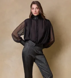 Camisas Y Blusas|SIMORRA Blusa combinada Negro
