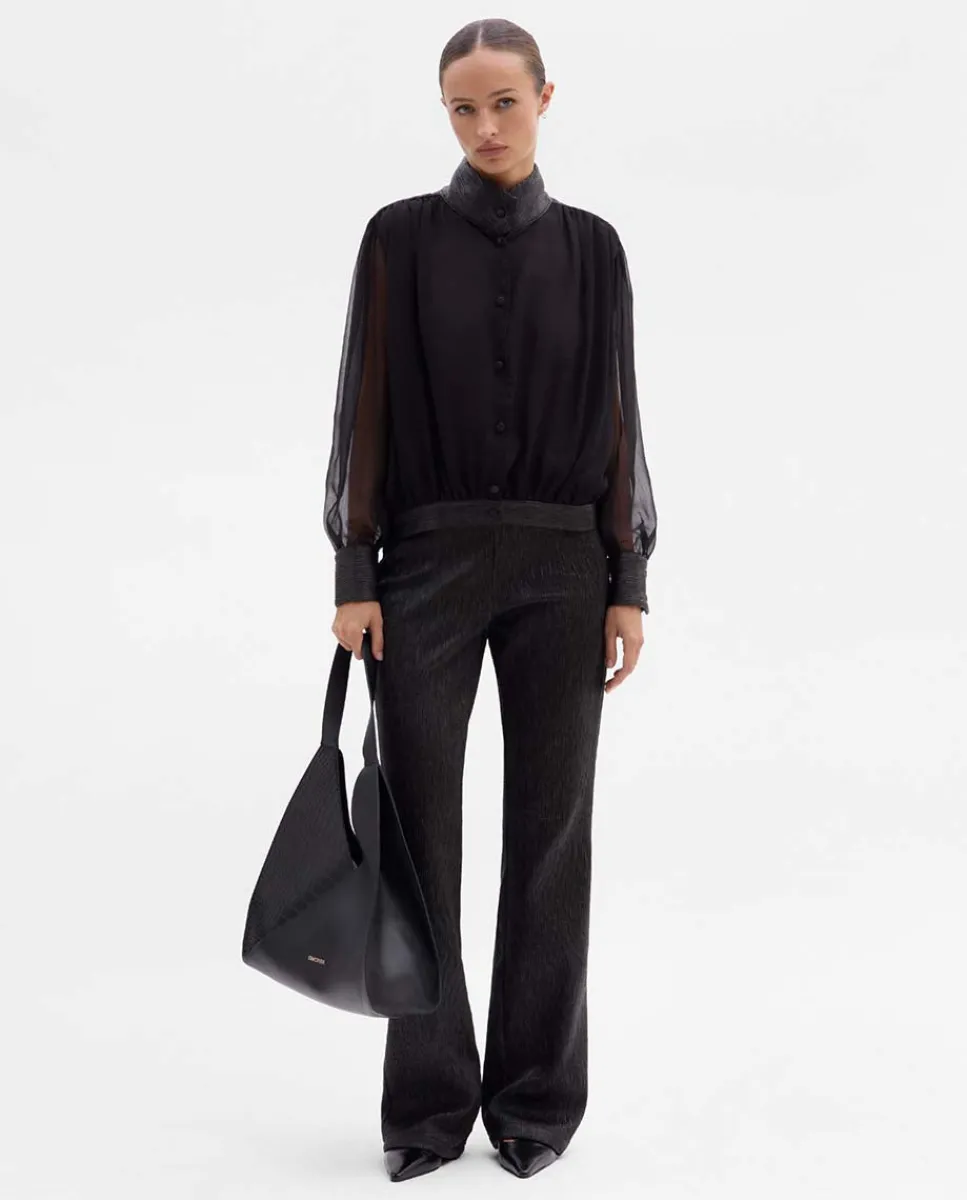Camisas Y Blusas|SIMORRA Blusa combinada Negro