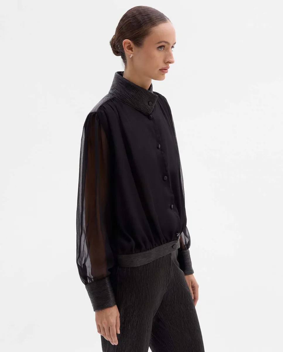 Camisas Y Blusas|SIMORRA Blusa combinada Negro