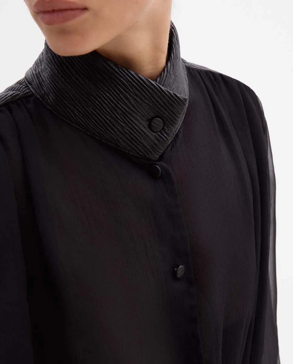 Camisas Y Blusas|SIMORRA Blusa combinada Negro