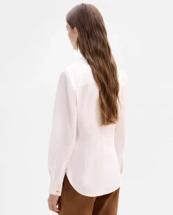 Camisas Y Blusas|SIMORRA Blusa entallada botones Blanco