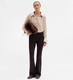 Camisas Y Blusas|SIMORRA Blusa gasa combinada Beige