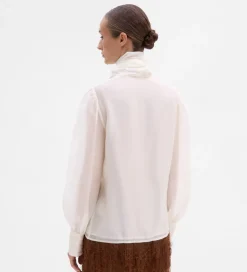 Fiesta|Camisas Y Blusas|SIMORRA Blusa lazada cuello Blanco