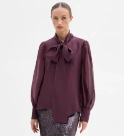 Fiesta|Camisas Y Blusas|SIMORRA Blusa lazada cuello Rojo