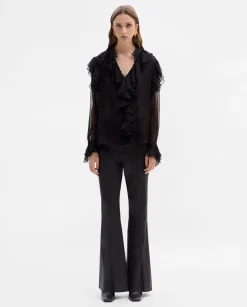 Fiesta|Camisas Y Blusas|SIMORRA Blusa vaporosa volantes Negro