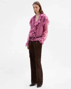 Fiesta|Camisas Y Blusas|SIMORRA Blusa vapo volantes Rosa