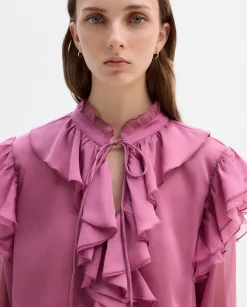Fiesta|Camisas Y Blusas|SIMORRA Blusa vapo volantes Rosa