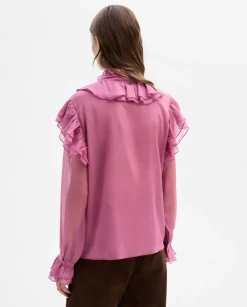 Fiesta|Camisas Y Blusas|SIMORRA Blusa vapo volantes Rosa