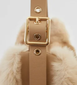 Bolsos|SIMORRA Bolso pelo media luna Beige