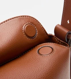 Bolsos|SIMORRA Bolso piel baguette Marrón