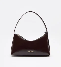 Bolsos|SIMORRA Bolso piel estilo baguette Marrón