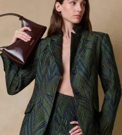 Bolsos|SIMORRA Bolso piel estilo baguette Marrón