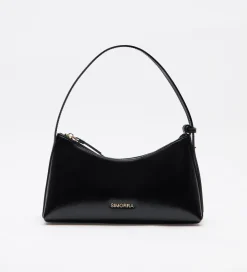 Bolsos|SIMORRA Bolso piel estilo baguette Negro