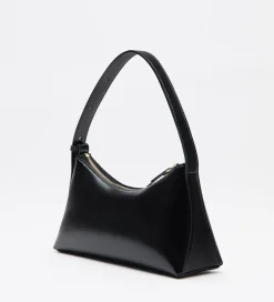 Bolsos|SIMORRA Bolso piel estilo baguette Negro
