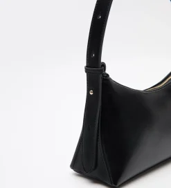 Bolsos|SIMORRA Bolso piel estilo baguette Negro