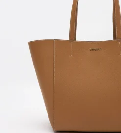 Bolsos|SIMORRA Bolso piel shopper Marrón