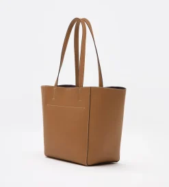 Bolsos|SIMORRA Bolso piel shopper Marrón