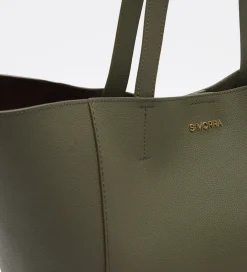 Bolsos|SIMORRA Bolso piel shopper Verde