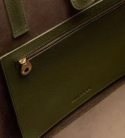 Bolsos|SIMORRA Bolso piel shopper Verde