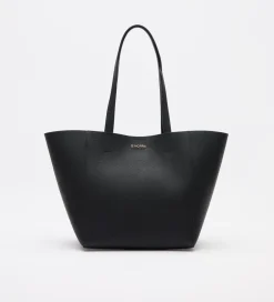 Bolsos|SIMORRA Bolso piel shopper Negro