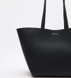 Bolsos|SIMORRA Bolso piel shopper Negro