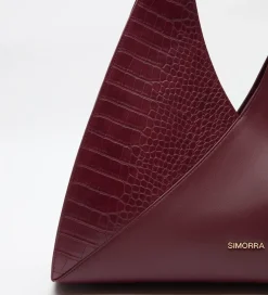 Bolsos|SIMORRA Bolso shopper combinado piel Rojo