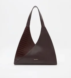 Bolsos|SIMORRA Bolso shopper combinado piel Marrón