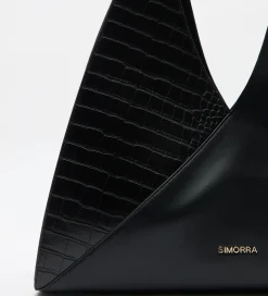 Bolsos|SIMORRA Bolso shopper combinado piel Negro