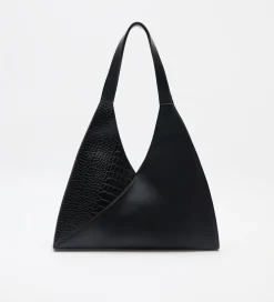 Bolsos|SIMORRA Bolso shopper combinado piel Negro