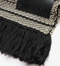 Bufandas Y Cuellos|SIMORRA Bufanda punto jacquard Negro