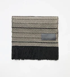 Bufandas Y Cuellos|SIMORRA Bufanda punto jacquard Negro