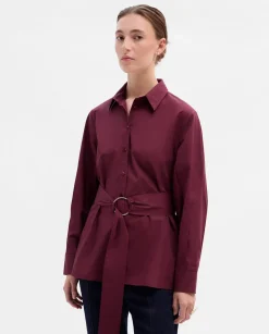 Camisas Y Blusas|SIMORRA Camisa con cinturón Rojo
