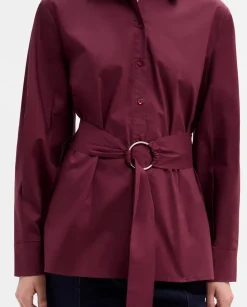 Camisas Y Blusas|SIMORRA Camisa con cinturón Rojo
