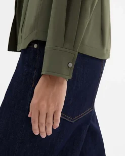 Camisas Y Blusas|SIMORRA Camisa elástica entallada Verde