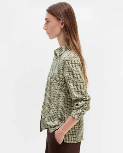 Camisas Y Blusas|SIMORRA Camisa fluida estampada Verde