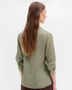 Camisas Y Blusas|SIMORRA Camisa fluida estampada Verde