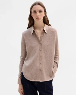 Prendas De Punto|Camisas Y Blusas|SIMORRA Camisa punto combinada Beige