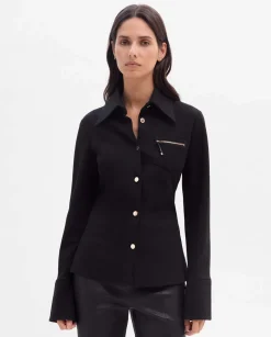 Camisas Y Blusas|SIMORRA Camisa punto técnico Negro
