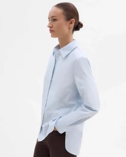 Camisas Y Blusas|SIMORRA Camisa recta algodón Azul