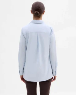 Camisas Y Blusas|SIMORRA Camisa recta algodón Azul