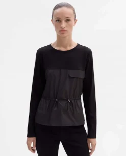 Camisetas Y Tops|SIMORRA Camiseta combinada técnica Negro